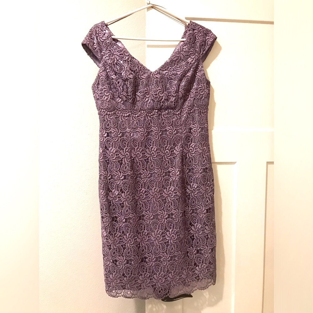 Purple Lace Formal Dress